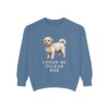Coton de Tulear Dad Sweatshirt, Blue Jean, front view