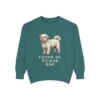 Coton de Tulear Dad Sweatshirt, Blue Spruce, front view