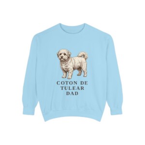 Coton de Tulear Dad Sweatshirt, Chambray, front view
