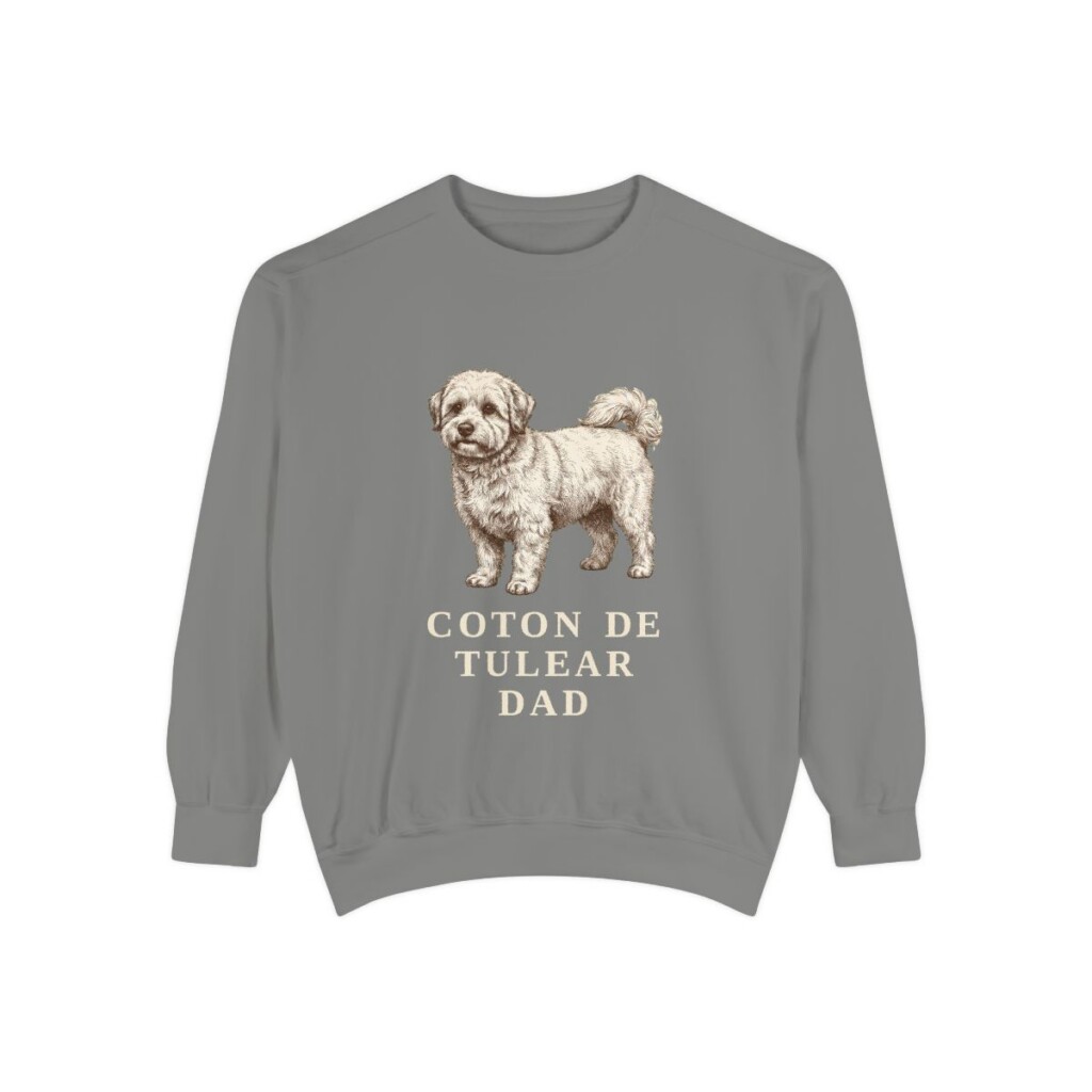 Coton de Tulear Dad Sweatshirt, Grey, front view