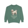 Coton de Tulear Dad Sweatshirt, Light Green, front view
