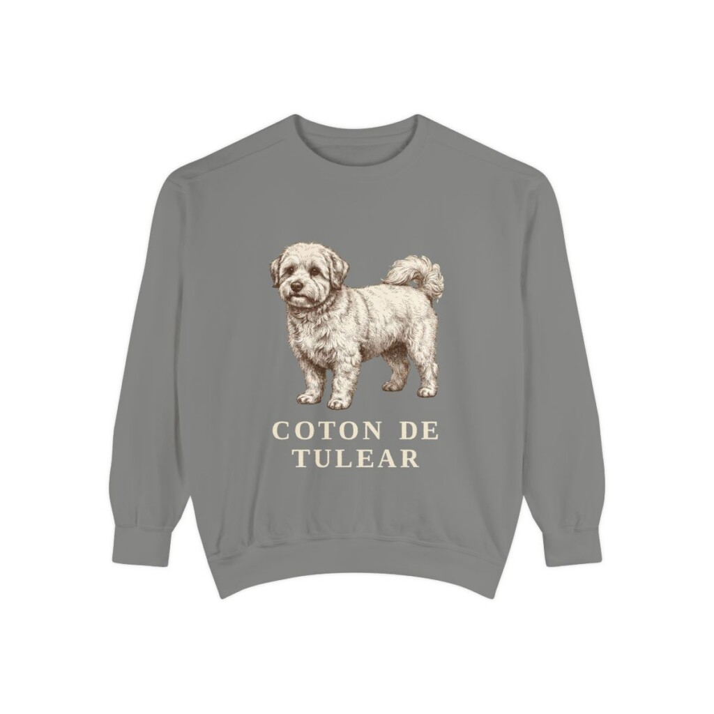 Coton de Tulear Sweatshirt, Grey, front view