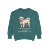 Coton de Tulear Humor Sweatshirt, Blue Spruce, front view