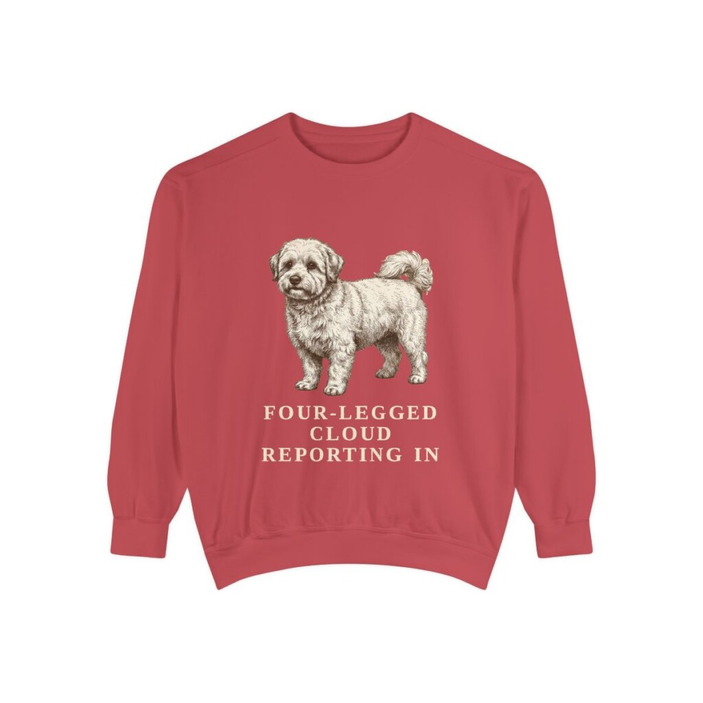 Coton de Tulear Humor Sweatshirt, Crimson, front view