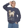 Coton de Tulear Humor Sweatshirt, Denim, person 2 context
