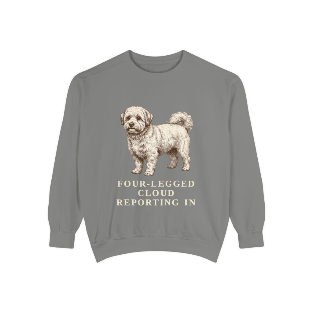 Coton de Tulear Humor Sweatshirt, Grey, front view