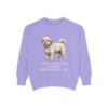 Coton de Tulear Humor Sweatshirt, Violet, front view