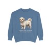 coton-de-tulear-sweatshirt-latin-blue-jean Coton de Tulear Latin Sweatshirt, Blue Jean, front view