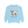 coton-de-tulear-sweatshirt-latin-chambray Coton de Tulear Latin Sweatshirt, Chambray, front view