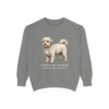 coton-de-tulear-sweatshirt-latin-grey Coton de Tulear Latin Sweatshirt, Grey, front view