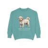 coton-de-tulear-sweatshirt-latin-seafoam Coton de Tulear Latin Sweatshirt, Seafoam, front view
