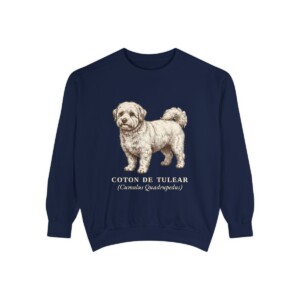 Coton de Tulear Latin Sweatshirt, True Navy, front view