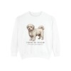 coton-de-tulear-sweatshirt-latin-white Coton de Tulear Latin Sweatshirt, White, front view