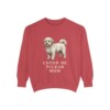 coton-de-tulear-sweatshirt-mom-crimson Coton de Tulear Mom Sweatshirt, Crimson, front view