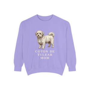 Coton de Tulear Mom Sweatshirt, Violet, front view