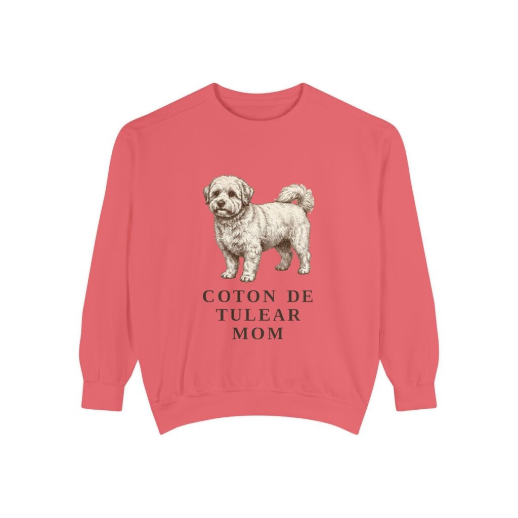 coton-de-tulear-sweatshirt-mom-watermelon Coton de Tulear Mom Sweatshirt, Watermelon, front view