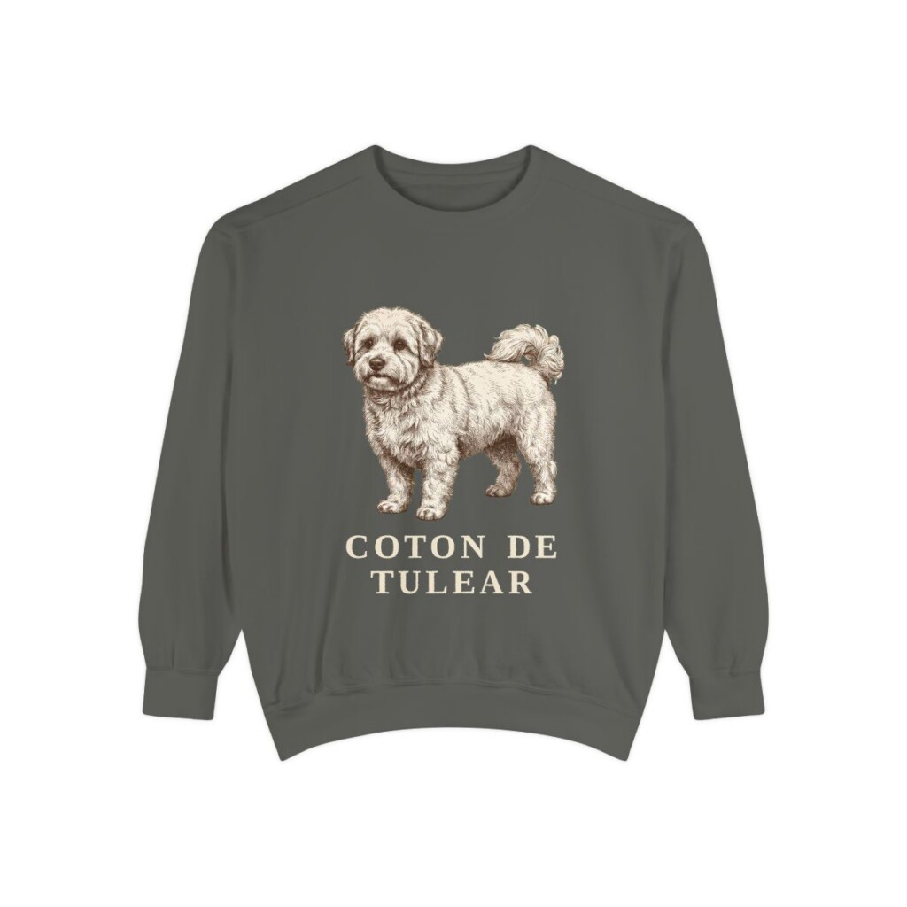 Coton de Tulear Sweatshirt, Pepper, front view