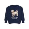 Coton de Tulear Sweatshirt, True Navy, front view