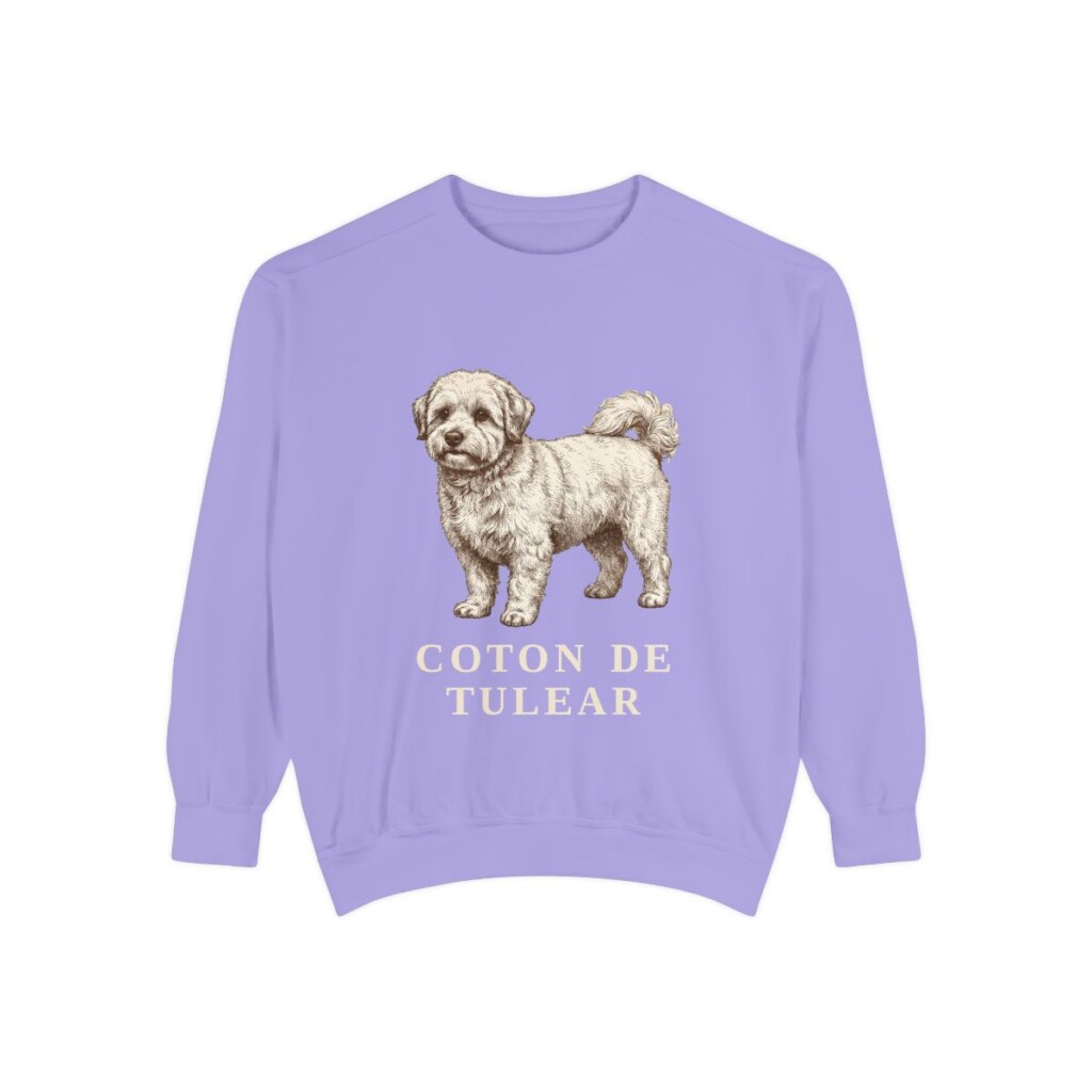 Coton de Tulear Sweatshirt, Violet, front view