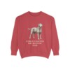Curly-Coated Retriever Dad Sweatshirt, Crimson, front view