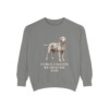 Curly-Coated Retriever Dad Sweatshirt, Grey, front view
