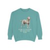 Curly-Coated Retriever Dad Sweatshirt, Seafoam, front view