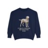 Curly-Coated Retriever Dad Sweatshirt, True Navy, front view