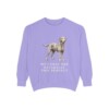 Curly-Coated Retriever Humor Sweatshirt, Violet, front view