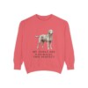 Curly-Coated Retriever Humor Sweatshirt, Watermelon, front view