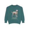 Curly-Coated Retriever Latin Sweatshirt, Blue Spruce, front view