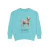 Curly-Coated Retriever Latin Sweatshirt, Chalky Mint, front view