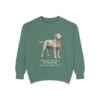 Curly-Coated Retriever Latin Sweatshirt, Light Green, front view