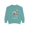 Curly-Coated Retriever Latin Sweatshirt, Seafoam, front view