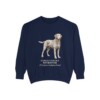 Curly-Coated Retriever Latin Sweatshirt, True Navy, front view