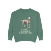 curly-coated-retriever-sweatshirt-light-green Curly-Coated Retriever Sweatshirt, Light Green, front view