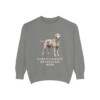 curly-coated-retriever-sweatshirt-mom-grey Curly-Coated Retriever Mom Sweatshirt, Grey, front view
