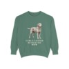 curly-coated-retriever-sweatshirt-mom-light-green Curly-Coated Retriever Mom Sweatshirt, Light Green, front view