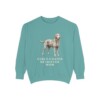 curly-coated-retriever-sweatshirt-mom-seafoam Curly-Coated Retriever Mom Sweatshirt, Seafoam, front view