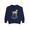 curly-coated-retriever-sweatshirt-mom-true-navy Curly-Coated Retriever Mom Sweatshirt, True Navy, front view