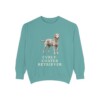 curly-coated-retriever-sweatshirt-seafoam Curly-Coated Retriever Sweatshirt, Seafoam, front view