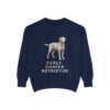 curly-coated-retriever-sweatshirt-true-navy Curly-Coated Retriever Sweatshirt, True Navy, front view