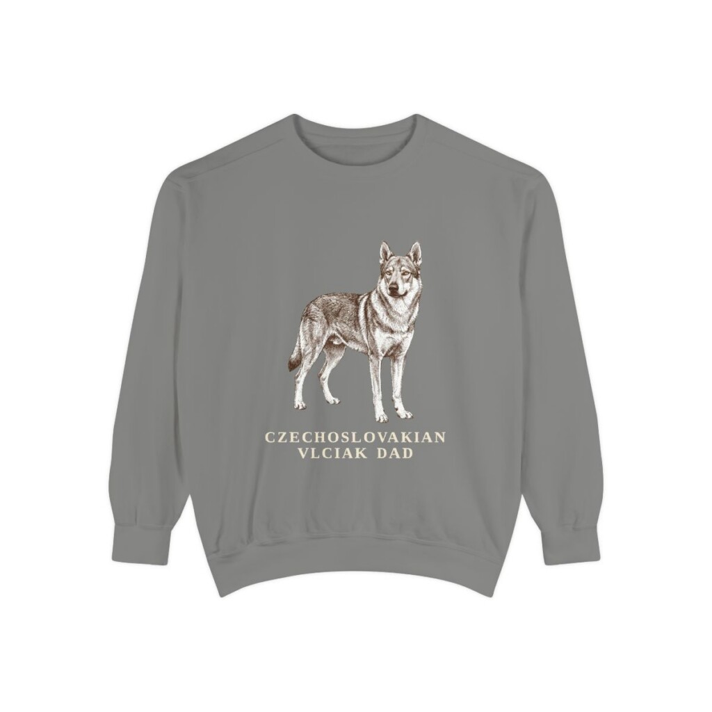 Czechoslovakian Vlciak Dad Sweatshirt, Grey, front view