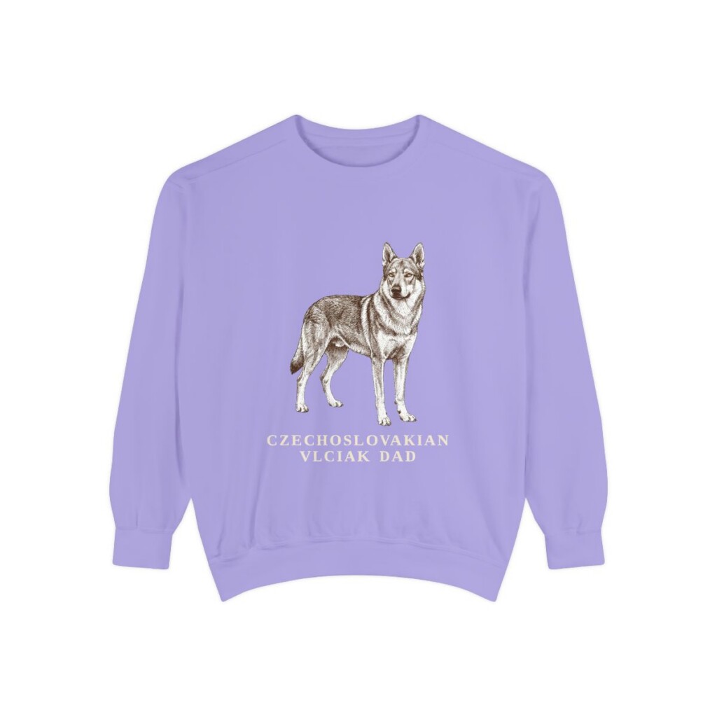 Czechoslovakian Vlciak Dad Sweatshirt, Violet, front view