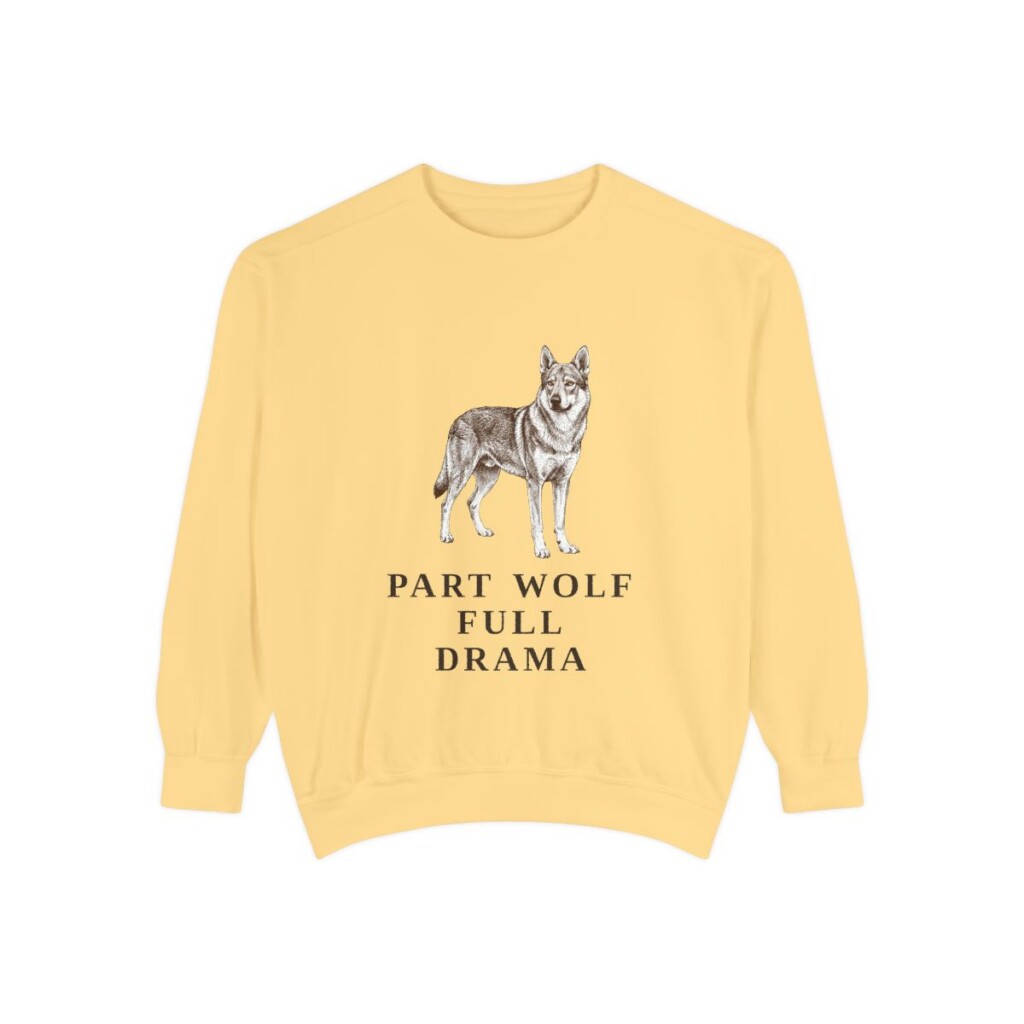 czechoslovakian-vlciak-sweatshirt-humor-butter Czechoslovakian Vlciak Humor Sweatshirt, Butter, front view