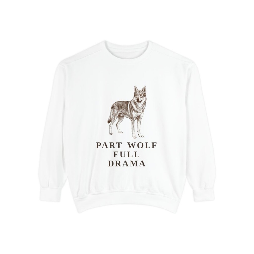 czechoslovakian-vlciak-sweatshirt-humor-white Czechoslovakian Vlciak Humor Sweatshirt, White, front view