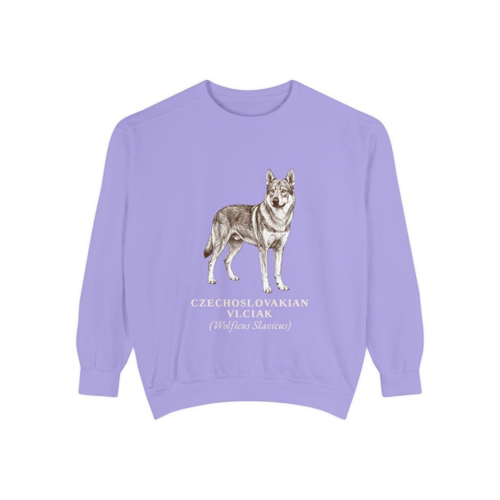 Czechoslovakian Vlciak Latin Sweatshirt, Violet, front view