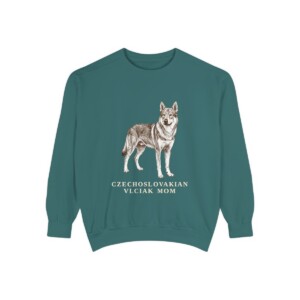 Czechoslovakian Vlciak Mom Sweatshirt, Blue Spruce, front view