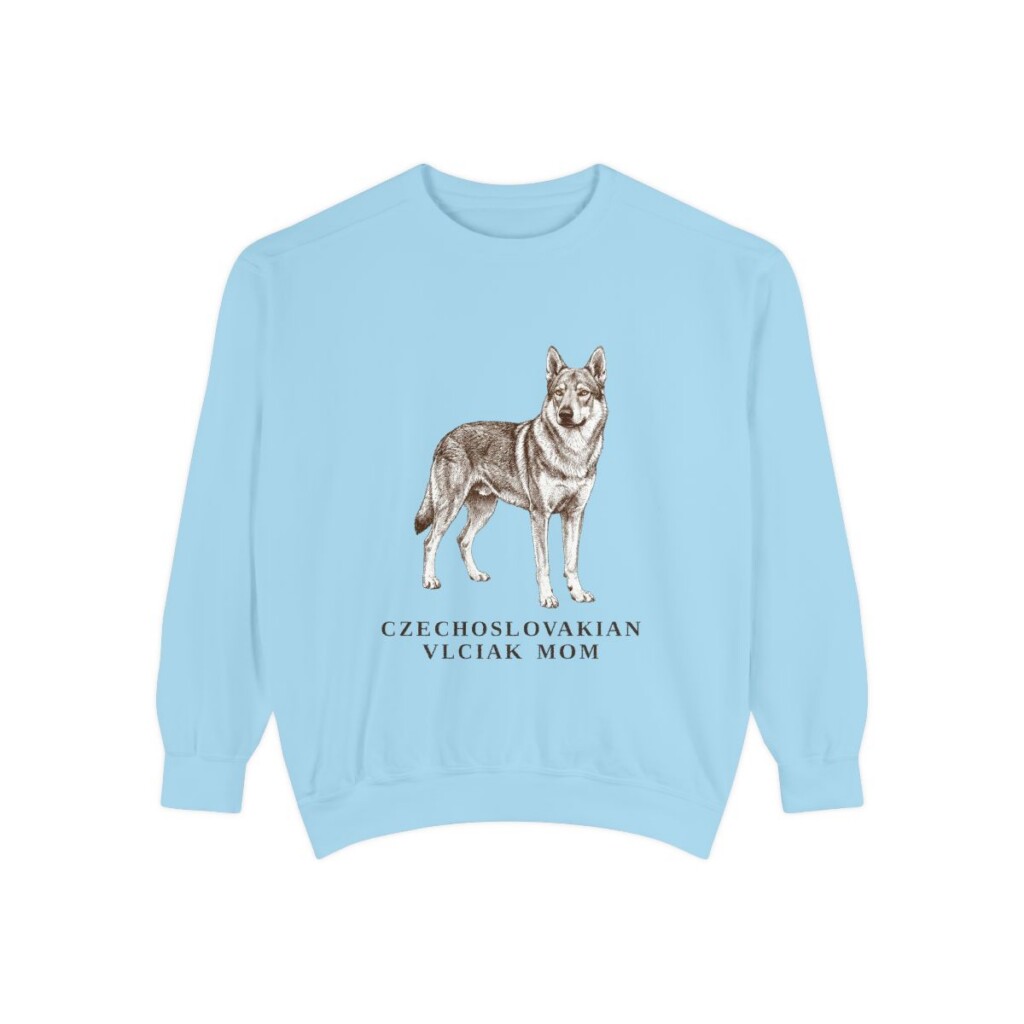 Czechoslovakian Vlciak Mom Sweatshirt, Chambray, front view