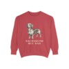 Dachshund Mix Dad Sweatshirt, Crimson, front view