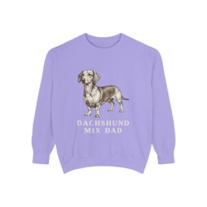 Dachshund Mix Dad Sweatshirt, Violet, front view